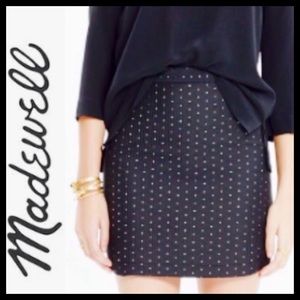 MADEWELL Shirt Tail Skirt In Nightfall Jacquard